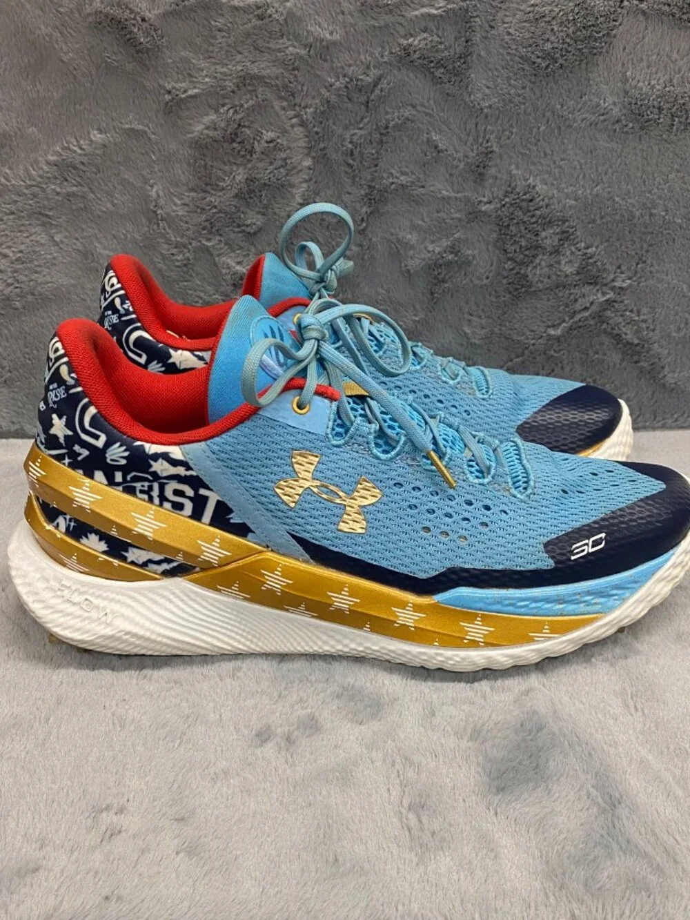 Under Armour Steph Curry 2 Flo Tro All Star Golf Spikeless Shoes Mens Size 12.5